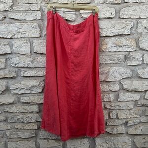 JM Collection Coral A-Line Skirt Linen 16